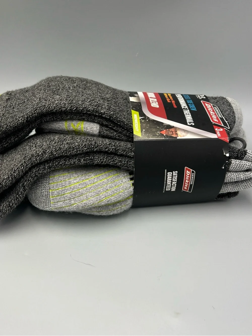3 Pairs! Dickies Steel Toe Crew Performance Thermals Socks. Midweight, Sz 6-12